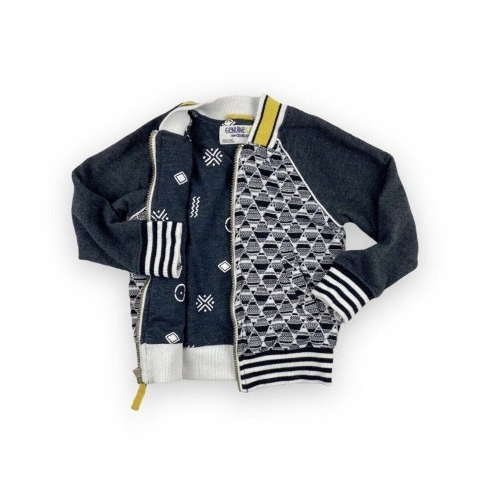 Genuine Kids Geometric Knit Bomber Jacket